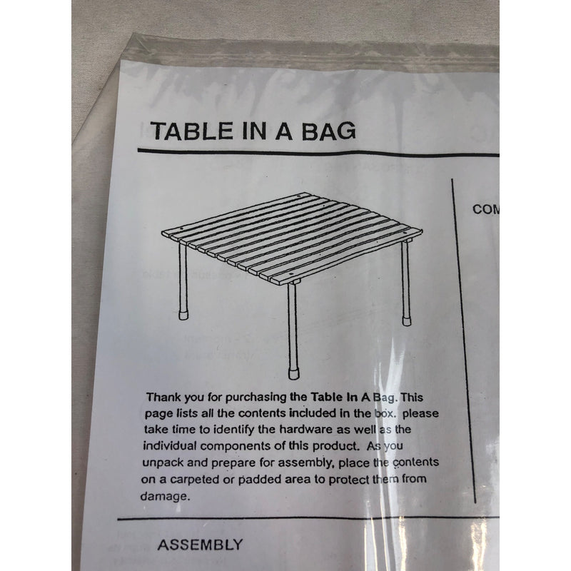 Outdoor Table In A Bag, Gray