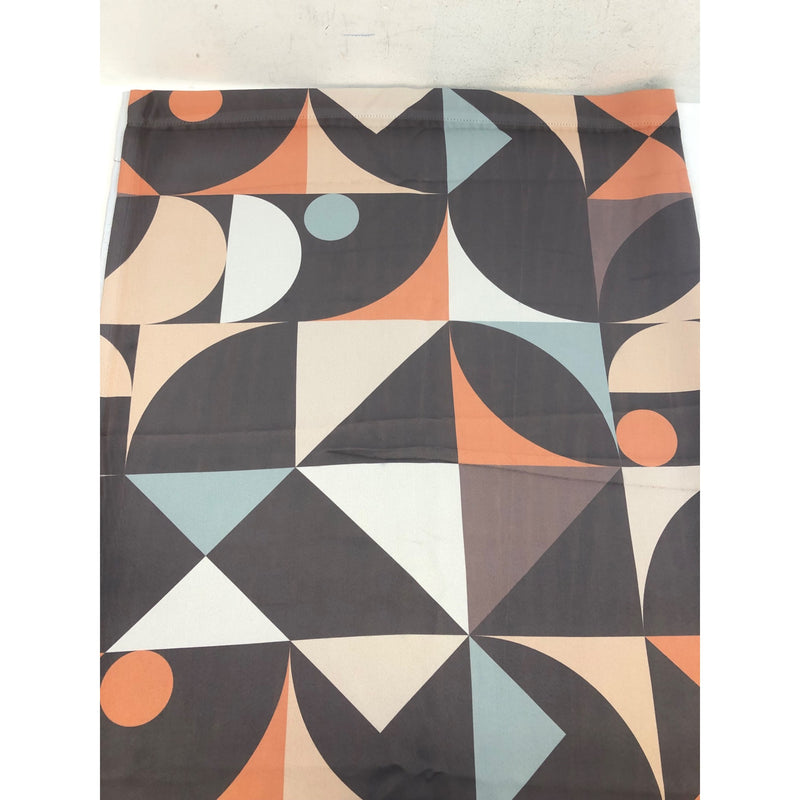 Deny Designs Single Curtain Panel, Brown/Orange/Blue Geometric 84in x 50in