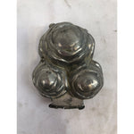 3 Roses Cluster Bunch Vintage Pewter Ice Cream Mold