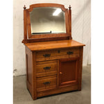 Vintage Antique Wood Dresser/Vanity 31in x 17in x 28in, Mirror 29in x 22in