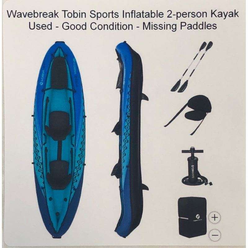 Wavebreak Tobin Sports Inflatable 2-person Kayak