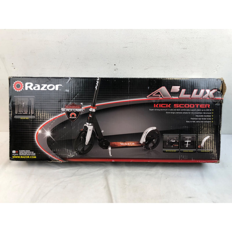 Razor A5 Lux Black Label Kick Scooter - Large 8 Wheels, Foldable, Lightweight