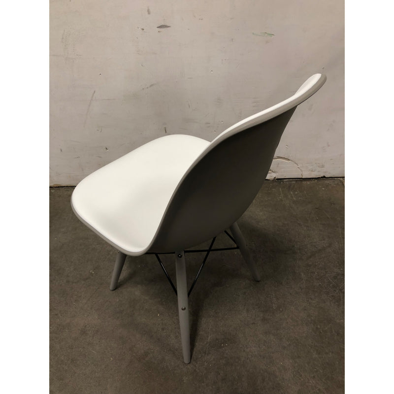 Elba Dining Chair, White/Gray