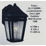 Feiss - OL11300BK - Londontowne - One Light Outdoor Wall Sconce 75W