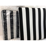 Arden Selections Outdoor Deep Seat Cushion Set, 24 x 24, Black/White Stripe