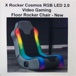 X Rocker Cosmos RGB LED 2.0 Video Gaming Floor Rocker Chair