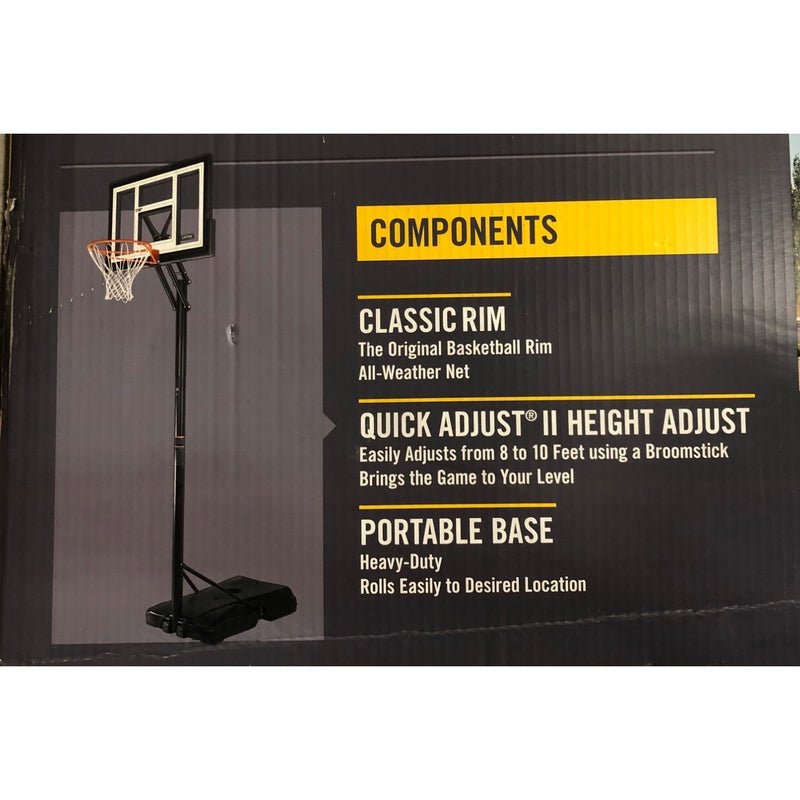 Lifetime New Adjustable Portable Basketball Hoop, 48 inch Polycarbonate, 90585