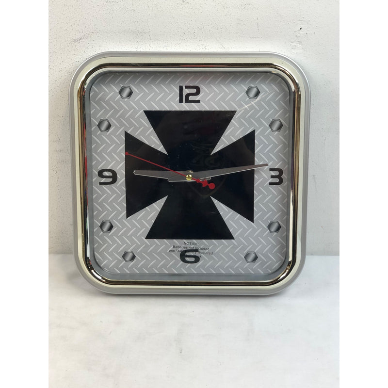 Square Iron Cross Clock