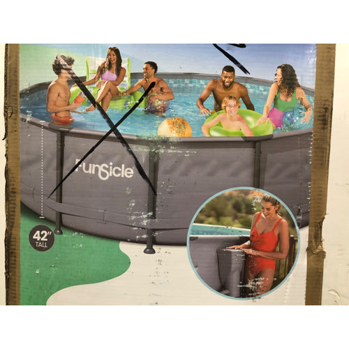 Funsicle 14 ft Oasis Round Above Ground Metal Frame Swimming Pool