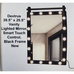 Dextrus 39.5in x 25.5in Vanity Lighted Mirror, Smart Touch Control, Black Frame