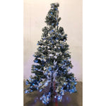 NALONE 7FT Flocked Pre-Lit Snow Christmas Tree with Remote Control and Timer