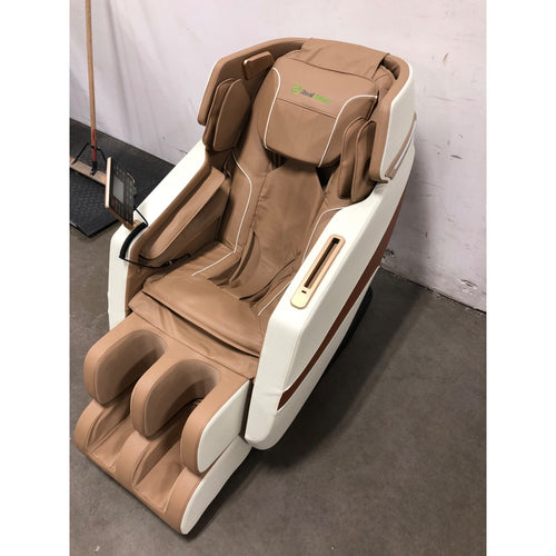 Real Relax 3D Massage Chair, Full Body Zero Gravity Recliner, Brown