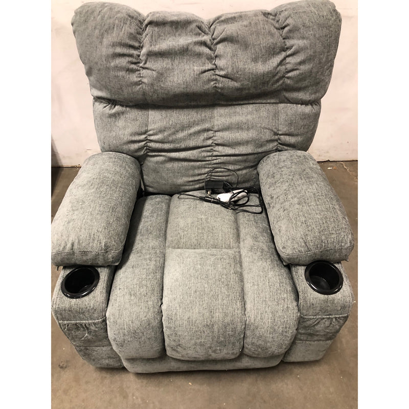 Gray, JONPONY Manual Recliner Chair with Heat Therapy and Massage Function