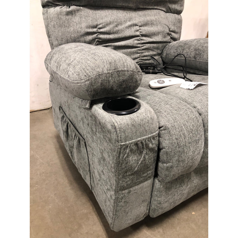 Gray, JONPONY Manual Recliner Chair with Heat Therapy and Massage Function