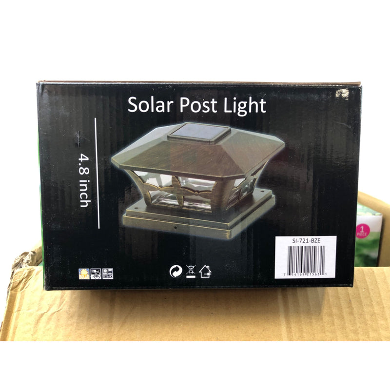 12 Pack Brown Outdoor Garden 6 x 6 Solar SMD LED Post Deck Cap