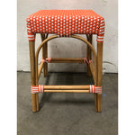 Butler Specialty Company Robias Rattan 24.5in Counter Stool, Orange/White