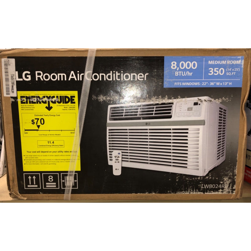 LG New 8,000 BTU 350 Sq ft 115 V Window Air Conditioner with Remote, LW8024RD