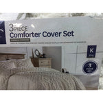 Better Homes & Gardens 3-piece Ivory Chenille Duvet Cover Set, King