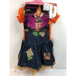 Fun World Scarecrow Multi-Color Halloween Costume Set, Girls, Med 7/8