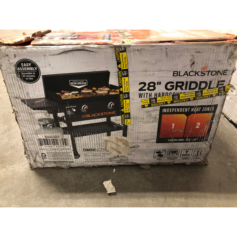 Blackstone 2-Burner 28in Propane Griddle with Hood and Omnivore Griddle Plate