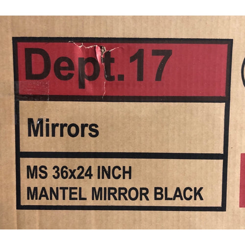 Mainstays 36inx24in Mantel Wall Mirror, Black