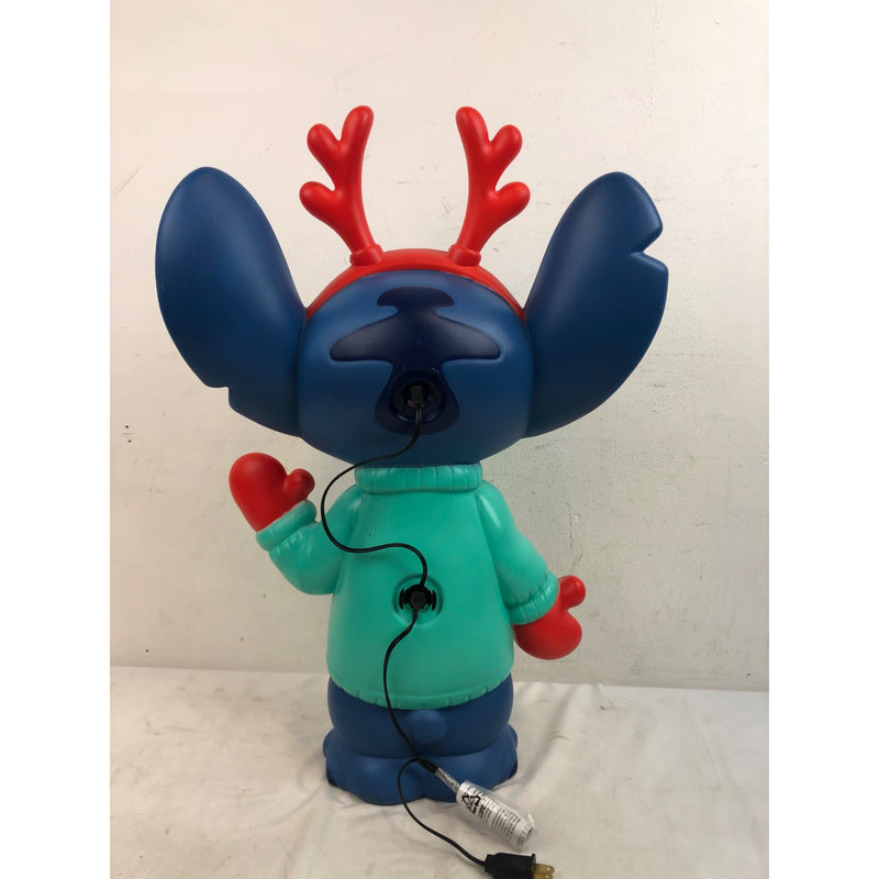 Christmas Stitch Lilo and Stitch with Antlers and Sweater Blow Mold Decor, 27in