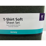 Mainstays Adult Extra Soft Jersey Bed Sheet Set, King, Sea Turtle Green, 4 Piece