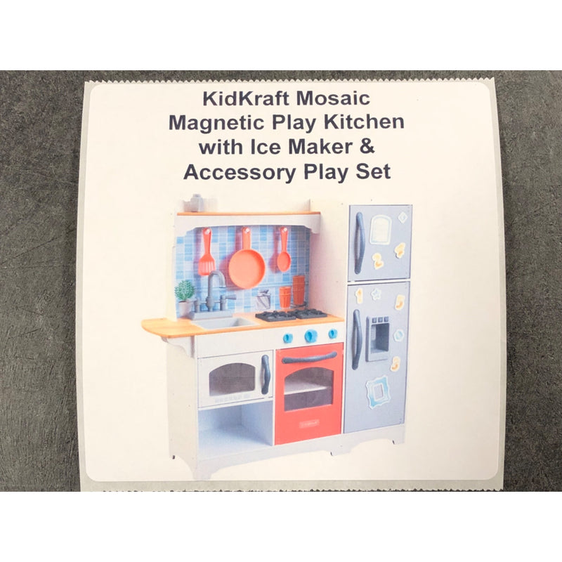 KidKraft Mosaic Magnetic Play Kitchen with Ice Maker & Accessory Play Set