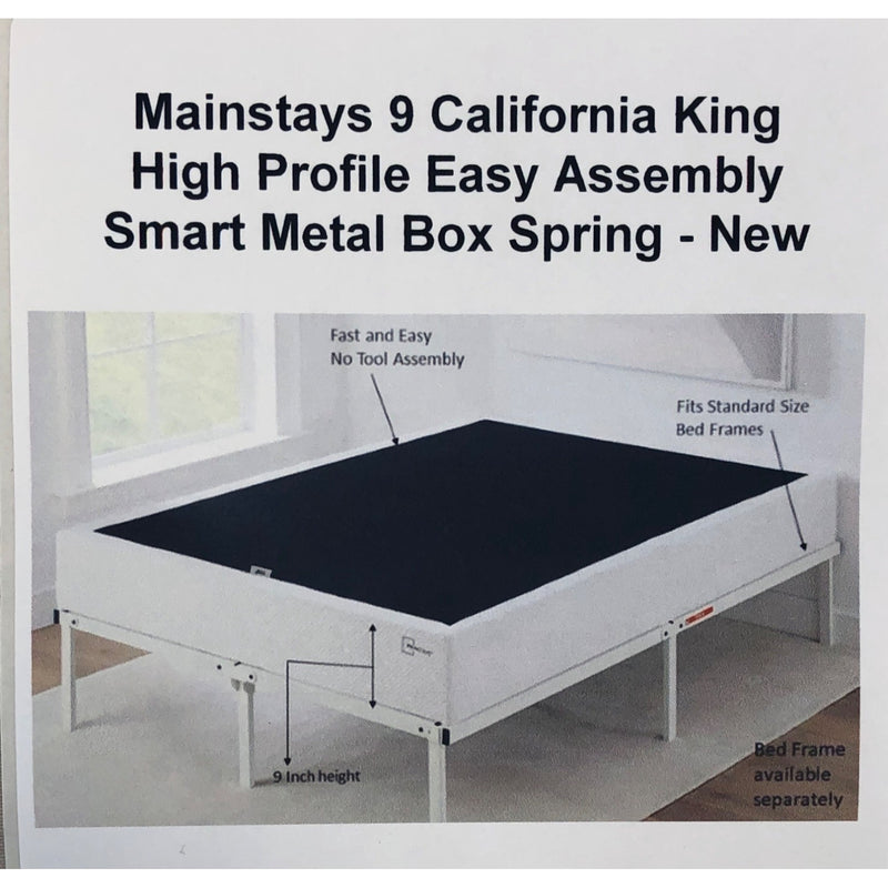 Mainstays 9 California King High Profile Easy Assembly Smart Metal Box Spring