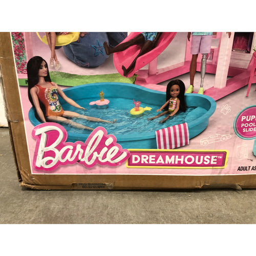 Barbie Dreamhouse Pool Party Doll House with 75+ pc, 3 Story Slide