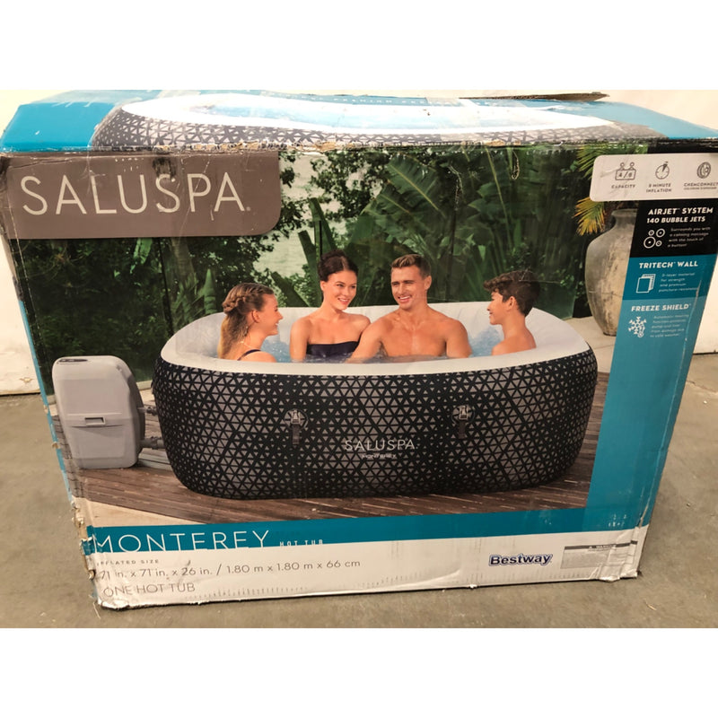 SaluSpa Ibiza AirJet Inflatable Dark Green Square Hot Tub Spa, P08411