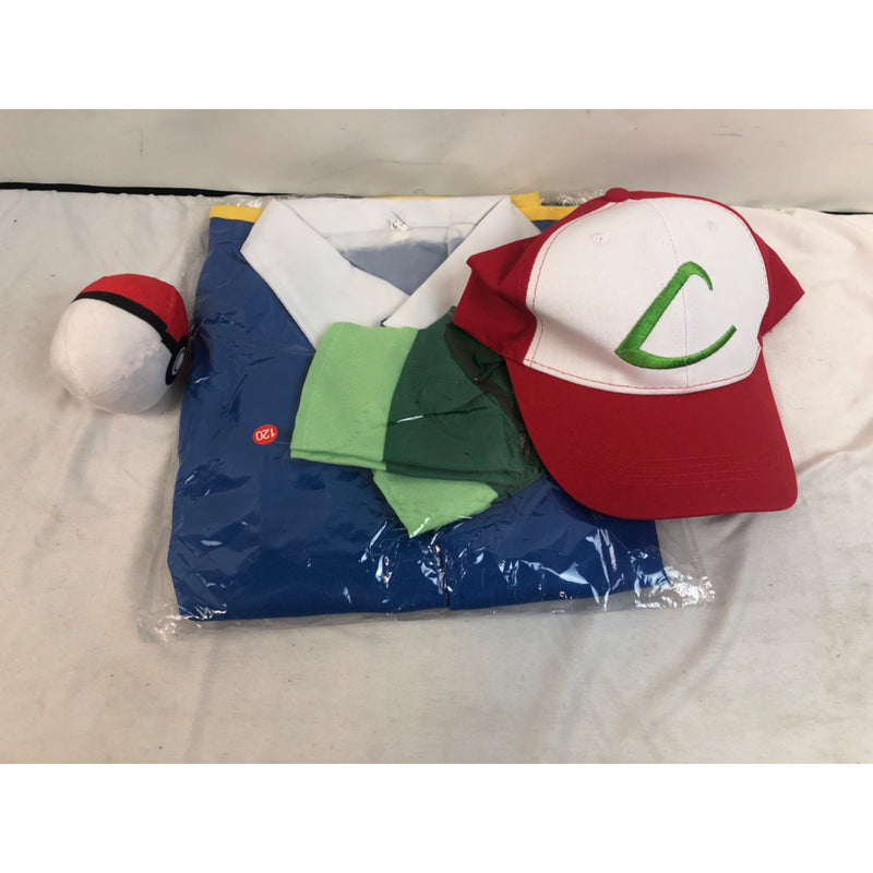 Pokemon Ash Ketchum Costume for Kids, 8-10, Jacket, Hat and Gloves