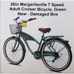 26in Margaritaville 7 Speed Adult Cruiser Bicycle, Green