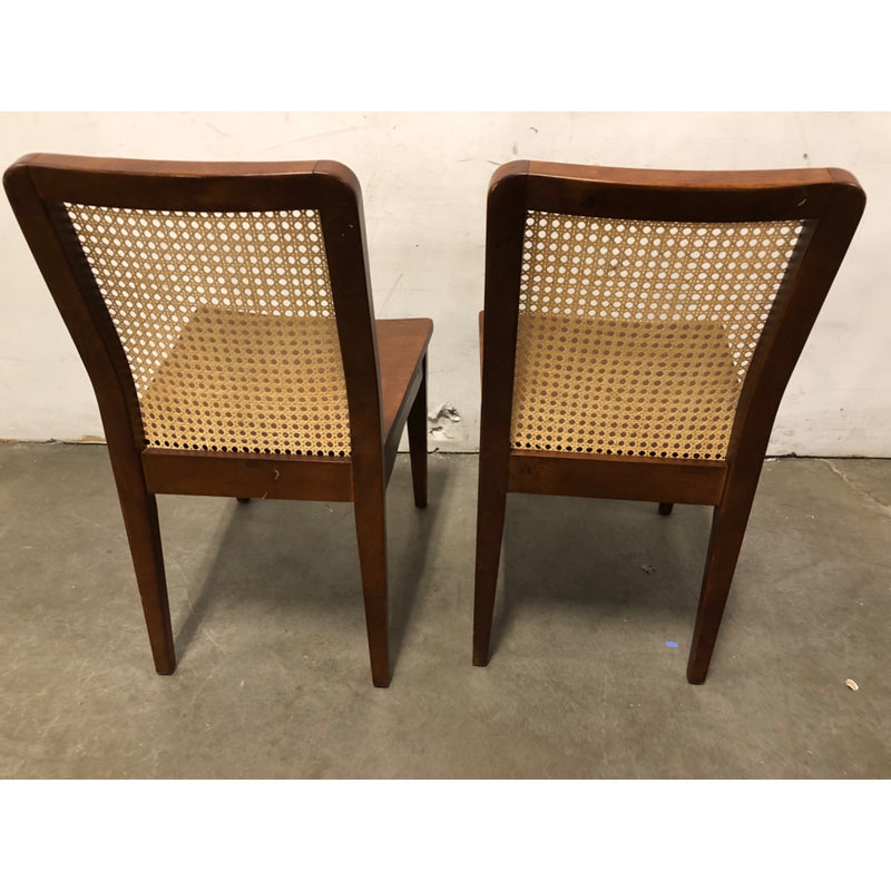 SAFAVIEH Benicio Rattan Dining Chair, Dark Brown/Natural, Set of 2