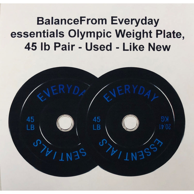 BalanceFrom Everyday essentials Olympic Weight Plate, 45 lb Pair