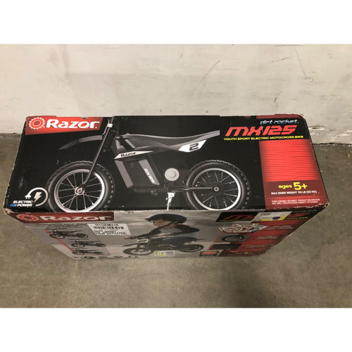 Razor Dirt Rocket MX125 Electric-Powered Dirt Bike, Black with Decals