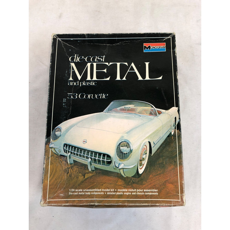 Monogram 53 Corvette 1:24 Scale Die-Cast Metal and Plastic Model Kit