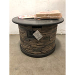 Bond Orchards Park 35inch Round 50,000 BTU Faux Stone and Porcelain Fire Pit