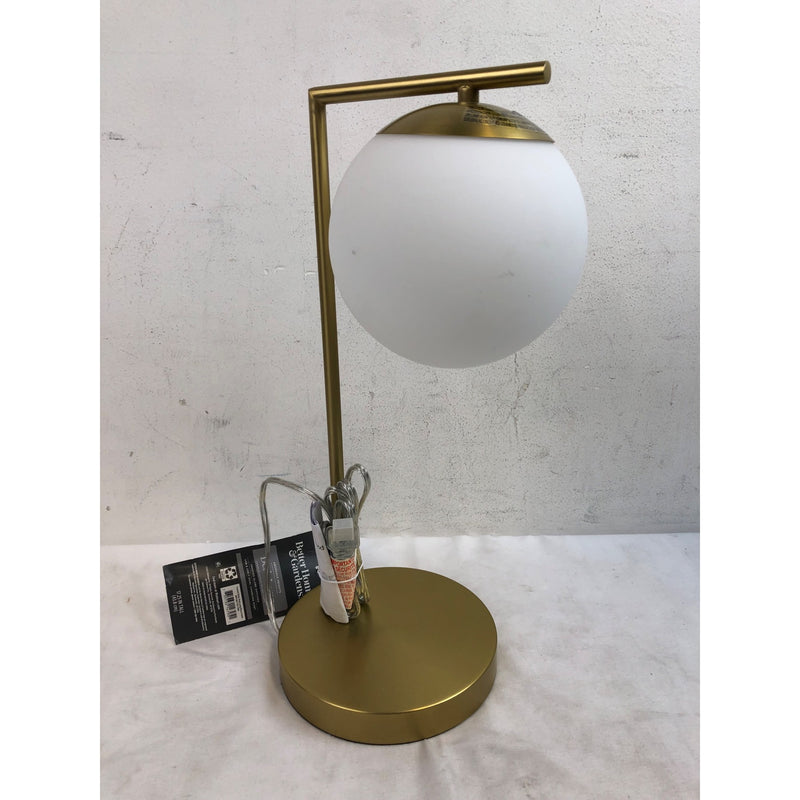 Better Homes & Gardens 17.5 Frosted Globe Desk Lamp, Brass