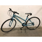 Hyper Bicycles 700c Ladies Spin Fit Hybrid Bike for Adults, Teal and White