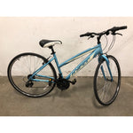 Hyper Bicycles 700c Ladies Spin Fit Hybrid Bike for Adults, Teal and White