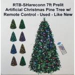 RTB-SHareconn 7ft Prelit Artificial Christmas Pine Tree w/ Remote Control