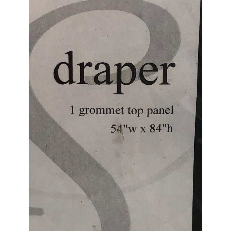 Softline Draper Grommet Top Curtain Panel, White/Blue, 54in x 84in