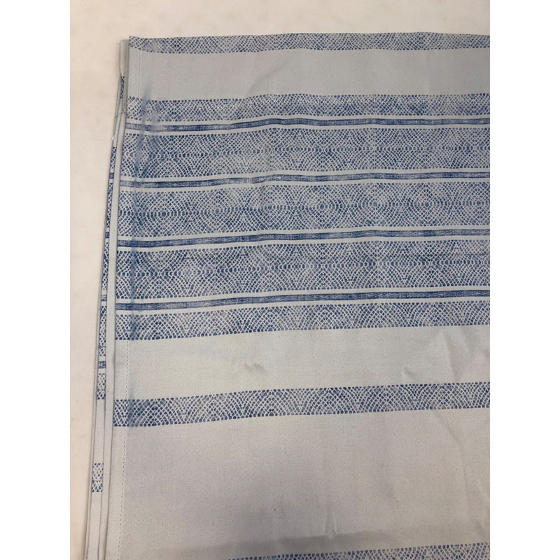 Deny Designs Blue and White Striped Curtain Panel, Single, 96in x 50in