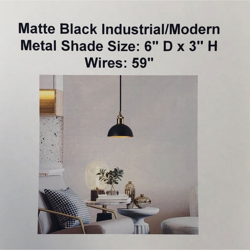 Modern Farmhouse Metal Island Pendant Light Industrial Dome Ceiling Light