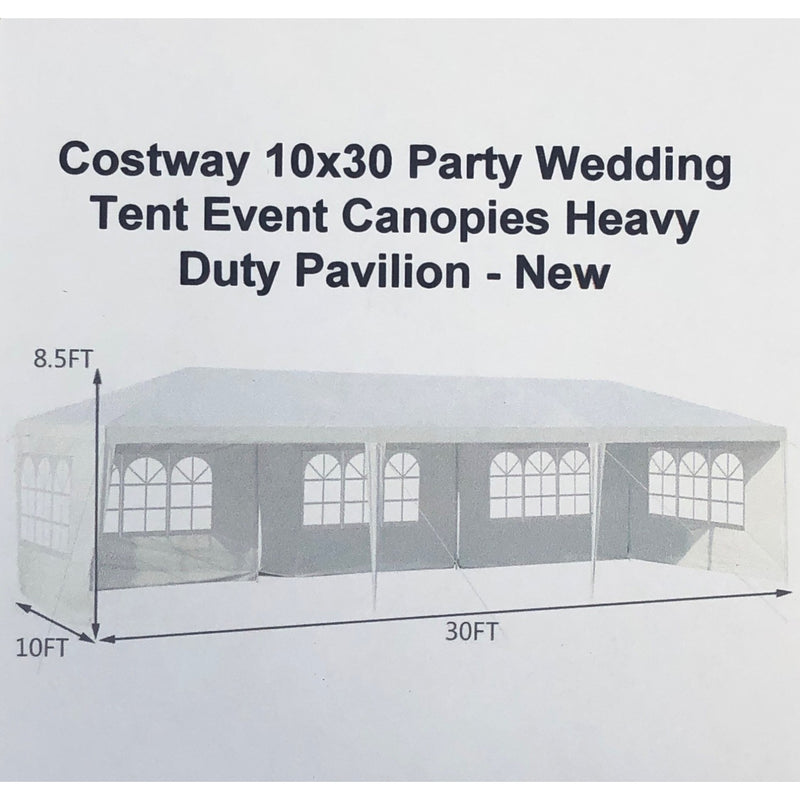 Costway 10x30 Party Wedding Tent Event Canopies Heavy Duty Pavilion