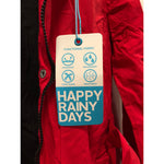 Happy Rainy Days Long Red Jacket, Rosa, Small