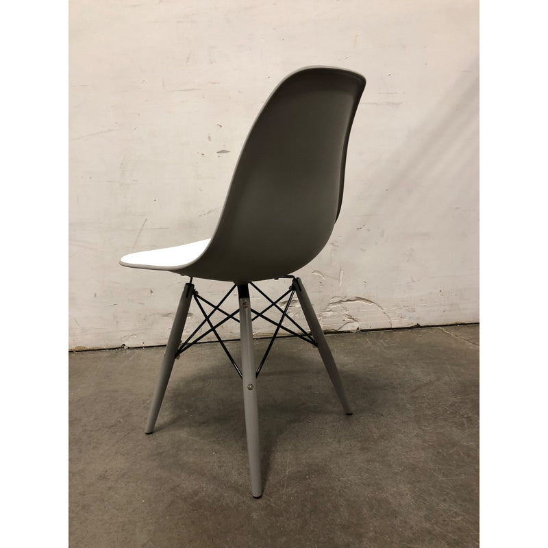 Elba Dining Chair, White/Gray