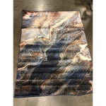 5ft 3in x 7ft 3in Tayse Reina Area Rug REI2000 Contemporary Orange Waves Strokes