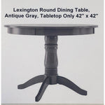 Lexington Round Dining Table, Antique Gray, Tabletop Only